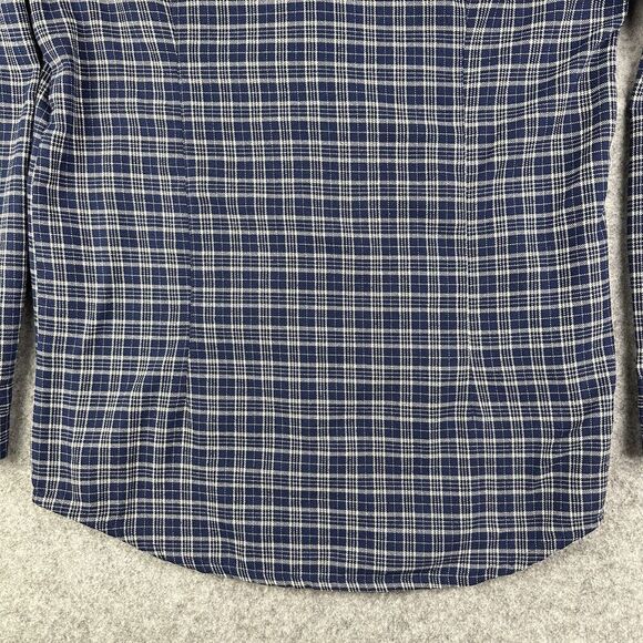 Outback Trading Co Flannel Shirt Womens M Blue Plaid Button Hiking Camp Outdoors - Picture 8 of 13